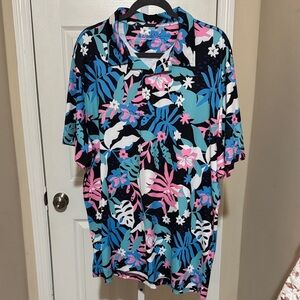 Chubbies Tropical Floral Shirt in Blue and Pink